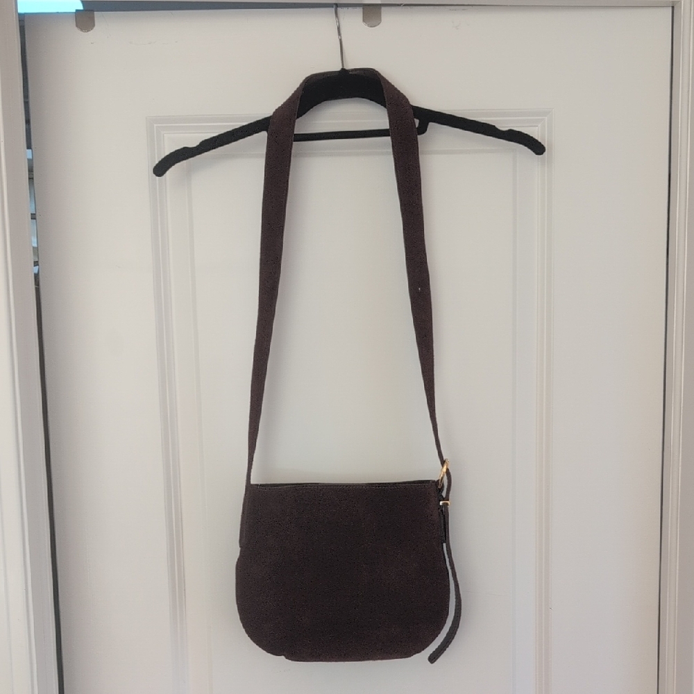 Madewell Brown Suede Mini Bucket Tote